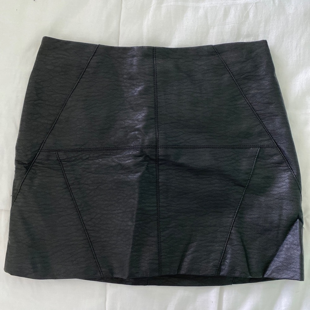 H&M Faux Leather Skirt